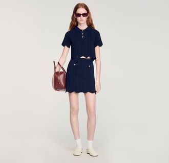 Sandro Short knit skirt