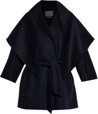 Max Mara Detto Cashmere Coat - Dames - Jas met riem - Blauw - S - Kasjmier - Jassen