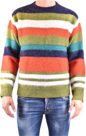 Dsquared2 Rondgebreide trui - Heren - Ronde hals truien - Veelkleurig - M - Truien & Vesten