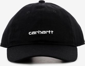 Carhartt Work in Progress Canvas Script Cap Black/White