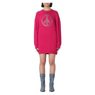 Moschino Elegante Gebreide Jurk - Dames - Kleedjes - Roze - XS - Kleedjes