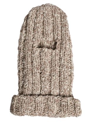 Dolce & Gabbana HAT9722 Virgin Wool Knit Balaclava Hat - Beige