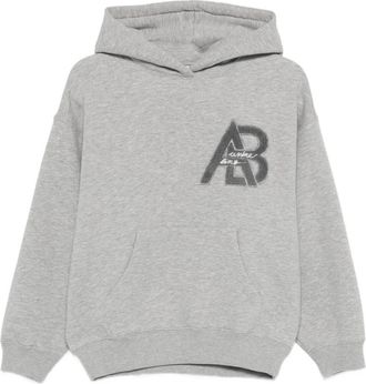 Anine Bing Jaci Hoodie Letterman - Dames - Hoodies - Grijs - XS - Katoen - Hoodies & sweatvesten