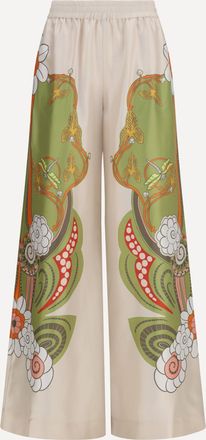 La DoubleJ Printed silk palazzo Pants Female S