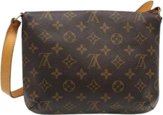Louis Vuitton Pre-owned Vintage Monogram Shoulder Bag - Dames - Vintage Schoudertas - Bruin - ONE Size - Leer - Vintage