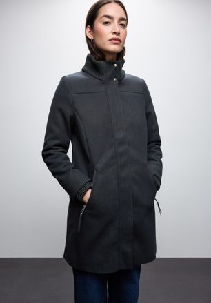 Street One Wintermantel STREET ONE, Damen, Gr. 34, obsidian blau, Web, Obermaterial: 100% Polyester. Futter: 100% Polyester, unifarben, gerade ca. Mitte Obersche