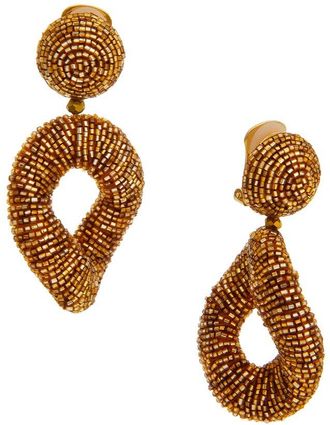 Oscar De La Renta Twisted Drop Earrings