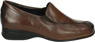 Semler Bruine Instappers met Uitneembaar Voetbed - Dames - Loafers - Bruin - 39 EU - Leer - Schoenen