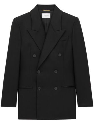 Saint Laurent Zwarte Kasjmier Blazer