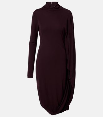 Stella McCartney Caped cr&ecirc;pe jersey minidress