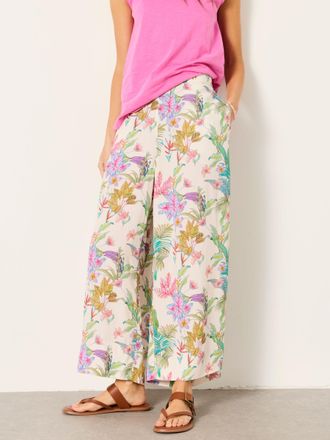 Fat Face FatFace Eliza Tropical Placement Wide Leg Cropped Trouser