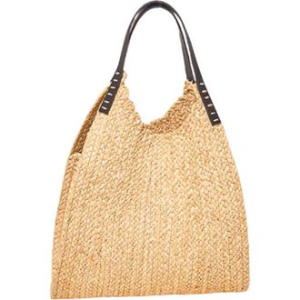 Indego Africa Embe Braided Raffia Tote in Natural Raffia Fibers at Nordstrom