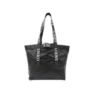 Loewe Pre-owned Fold Shopper Paper Calf Bag - Dames - Vintage Shopper - Zwart - ONE Size - Leer - Vintage