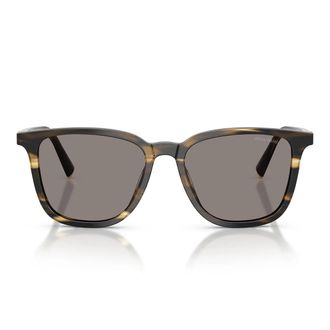 Miu Miu Sunglasses Mub03 S 25 E80 Q Striped Loden/Dark Grey Women