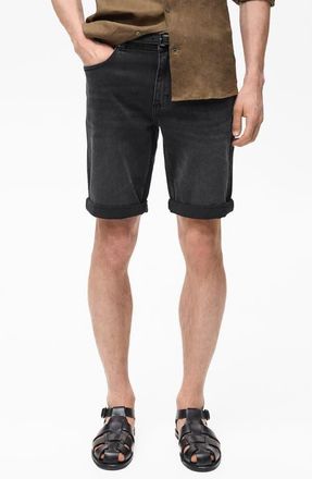 Mango Denim Bermuda Shorts in Black Denim at Nordstrom, Size 34