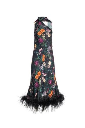 VASILIKI Liya Cannes One Sleeve Silky Maxi Dress in Black at Nordstrom, Size Small