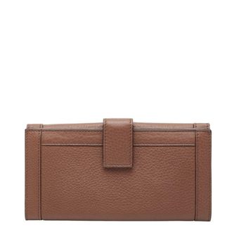 Gucci Brown Canvas Leather Long Wallet (Bi-Fold) (Pre-Owned)