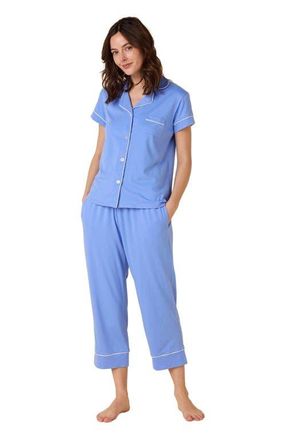 The Cats Pajamas Pima Knit Capri Set in Provence at Nordstrom, Size X-Large