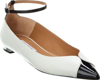 Aquazzura Pinot Leather & Patent Ballet Flat