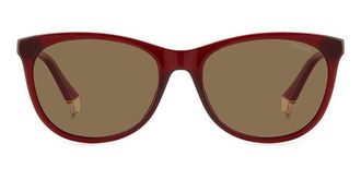 Polaroid PLD 4161/S Polarized LHF/SP Womens Sunglasses Burgundy Size 55
