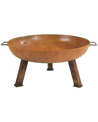 Sunnydaze 30In Fire Pit Cast Iron With Rustic Finish Wood-Burning Fire Bowl