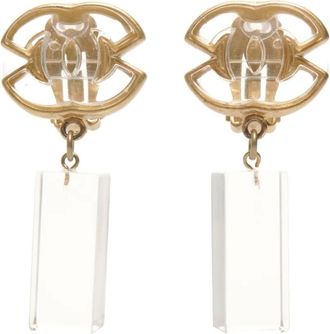 Chanel 2001 oorbellen met CC logo - Goud