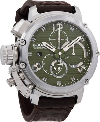 U-Boat Chimera Chronograph Automatic Green Dial Mens Watch 9591