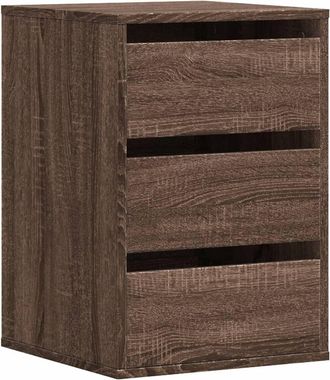 vidaXL Vidaxl Cassettiera Angolo Rovere Marrone 40x41x58cm Legno Multistrato