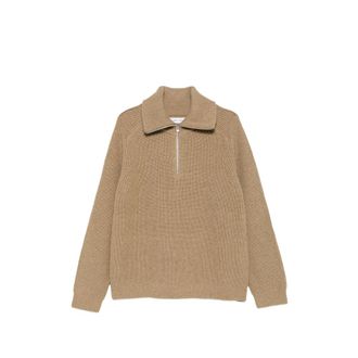 Sams&oslash;e & Sams&oslash;e Sarick Ribbed-knit Quarter-zip Sweater