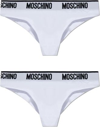Moschino Twee-pack slips - Dames - Onderbroek - Wit - L - Ondergoed