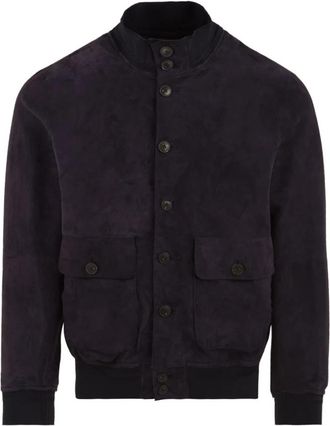 The Jack Leathers Riverside Seamless Jacket - Heren - Leren en Su&egrave;de Jassen - Blauw - L - Leer - Jassen