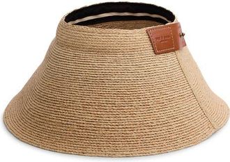 Rag & Bone Meredith Rollable Raffia Visor in Natural at Nordstrom