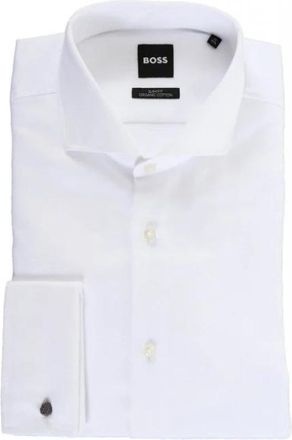 HUGO BOSS Overhemden > Nette Overhemden - Heren - Zakelijke Overhemden - Wit - 2XL - Overhemden
