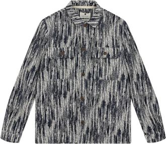 Anerkjendt Jacquard Overshirt Sky Captain - Heren - Zomerjassen - Blauw - S - Jassen