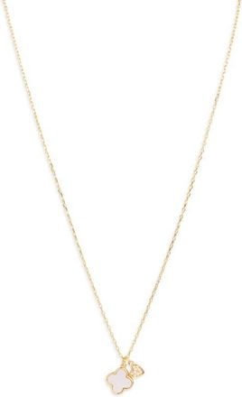 Argento Vivo Clover & Heart Pendant Necklace in Gold at Nordstrom