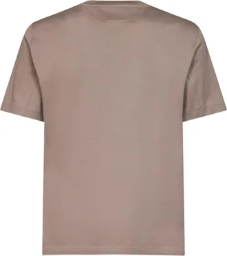 Brunello Cucinelli Mens Crewneck T-Shirt Cotton Mud T-Shirts And Polos