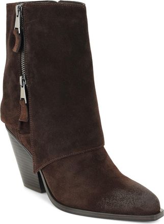 Nine West Umberto Pointed Toe Leather Bootie in Dbr01 at Nordstrom, Size 5.5