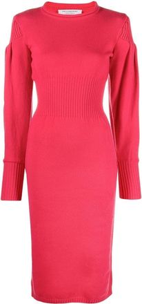 Philosophy di Lorenzo Serafini knitted midi dress - women - Polyamide/Virgin Wool/Spandex/Elastane - 44 - Pink