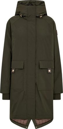 Mos Mosh MMCali Faux Fur Jas - Dames - Parka Jassen - Groen - M - Polyester - Jassen