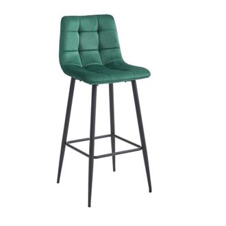 OEM Taburete Arceto - Terciopelo Verde Oscuro / Patas Negras X 1