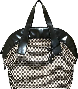 Marni Beige Black Handbag Tote Bag (Pre-Owned)
