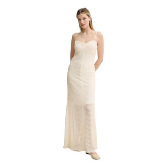 Gestuz Glira Jurk - Dames - Maxi kleedjes - Beige - XS - Polyester - Kleedjes