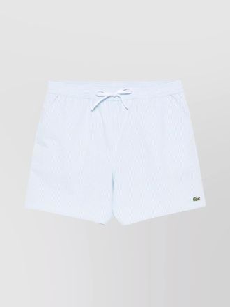 Lacoste pocketed elastic waistband shorts