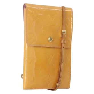 Louis Vuitton Pre-owned Cross Body Bags, female, Yellow, Size: ONE SIZE Pre-owned Vintage Patent Leather Wallet