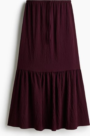 H&M A-Linien-Jupe aus Cr&ecirc;pe - Red