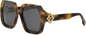 Fendi Stijlvol Model Bril - unisex - Zonnebrillen - Bruin - 53 MM - Accessoires