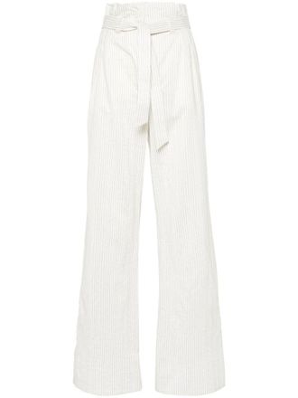 Max Mara Cotton And Silk Blend Trousers