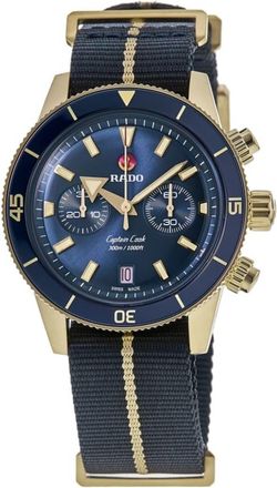 Rado Captain Cook Automatic Chronograph Blue Dial Nylon Strap Mens Watch R32146208
