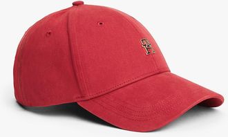 Tommy Hilfiger Womens Monogram Logo Baseball Cap - Red