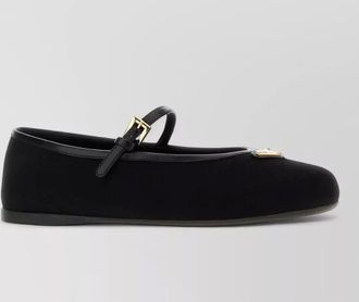 Prada canvas ballerina shoes